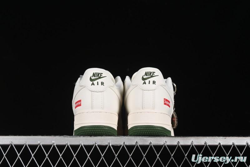 Nike Air Force 1 '07 Low Supreme Casual Sneakers in Beige Red Green - XZ6188-009