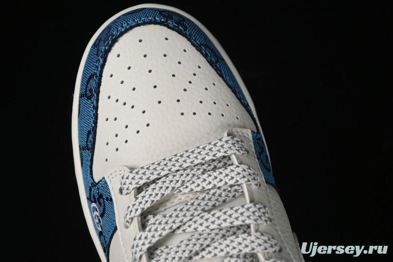 Nike SB Dunk Low Gucci Collaboration - Royal Blue Anniversary High-End Custom Low-Top Casual Sneakers CF3688-002