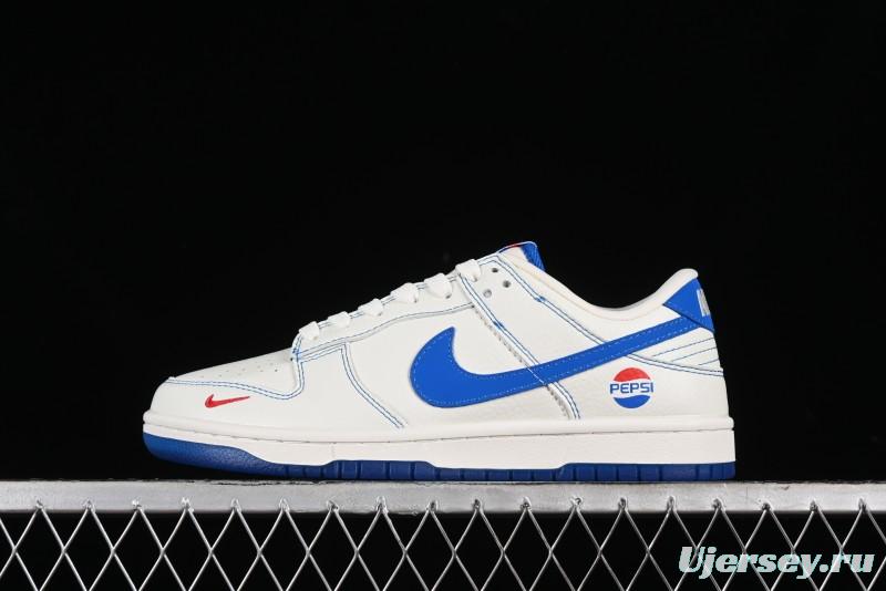 Nike SB Dunk Low Pepsi Anniversary Premium Custom Low-Top Casual Skate Shoes - XB3802-349