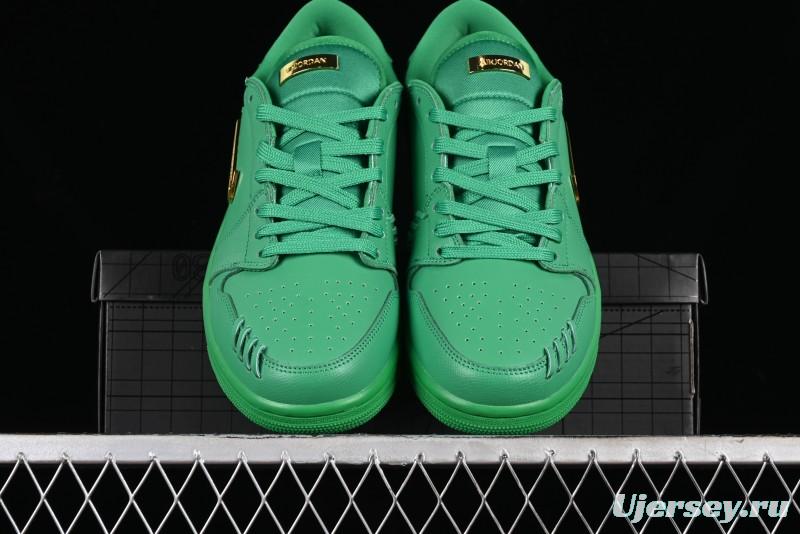 Nike Air Jordan 1 Low "Method of Make" Casual Sneakers in Green and Gold - FN5032-300