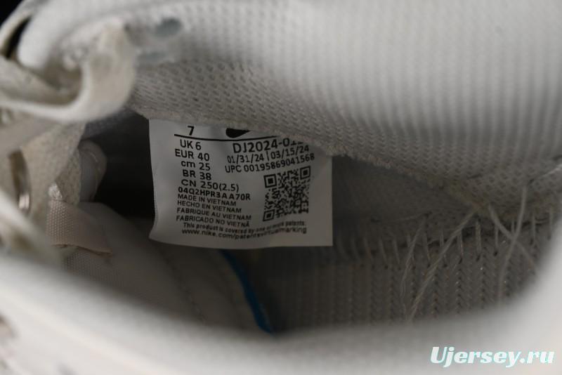 Nike SB Dunk Low Supreme Collaboration - Cream White with Sky Blue Swoosh Anniversary Customized Low-Top Casual Skate Shoes - DJ2024-012