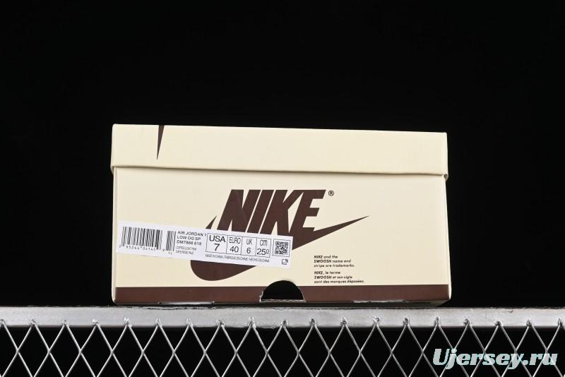 Nike Travis Scott x Air Jordan 1 Low OG Retro Basketball Shoes - DM7866-818