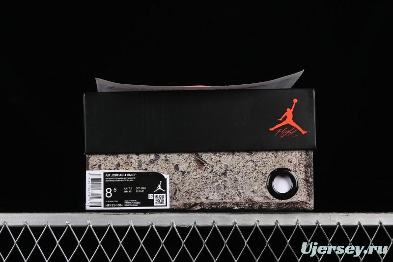 Nike Air Jordan 4 Remastered Retro Sneakers with Suede and Textile Upper - HF4334-004