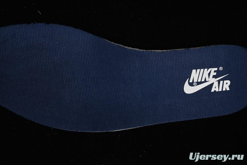 Nike Travis Scott x Fragment Design x Air Jordan 1 Low OG SP AJ1 Supreme Collaboration - Dark Blue Swoosh Low-Top Casual Sneakers - XZ2268-001