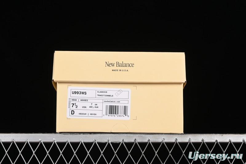 New Balance Made In USA M993 Series Classic Retro Casual Running Shoes - U993WS