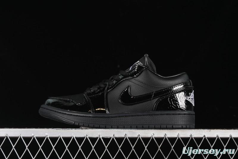 Nike Air Jordan 1 Low "Black Croc" Casual Sneakers - HJ7743-010