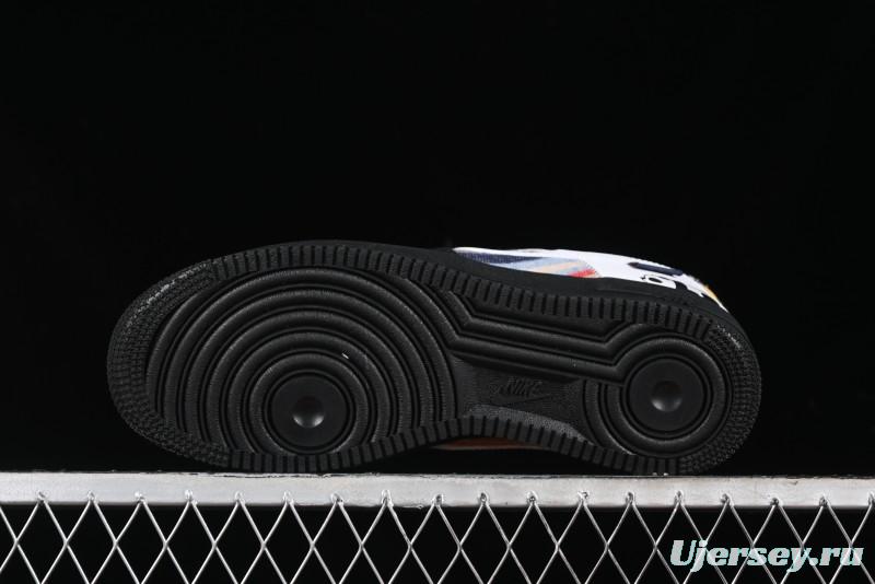 Nike Air Force 1 '07 Low Casual Sneakers with Lazy Panda Design - CW1188-768
