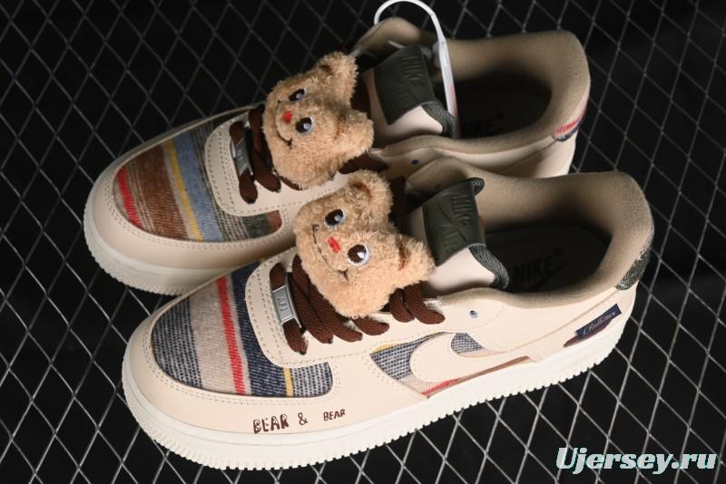 Nike Air Force 1 '07 Low Farting Bear Casual Sneakers - CW2289-230