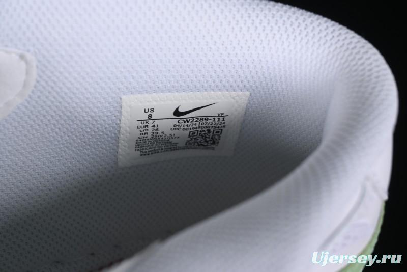 Nike Air Force 1 '07 Mid Hand-Painted White Green with Swoosh Shadow and Strap - CW2289-111