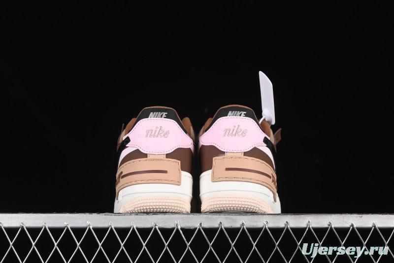 Nike Air Force 1 Shadow Low-Top Sneakers with Lightweight EVA Midsole and Anti-Slip RB Rubber Outsole - DZ1847-200