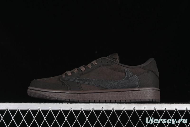 Nike Travis Scott x Air Jordan 1 Low OG AJ1 Collaboration Reverse Swoosh Sneakers - DM7866-202