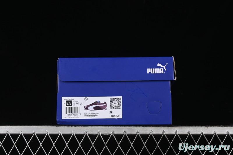 Puma Sparco Future Round Toe Lace-Up Leather Cowhide Fabric Low-Top Lifestyle Casual Shoes - 307936-01