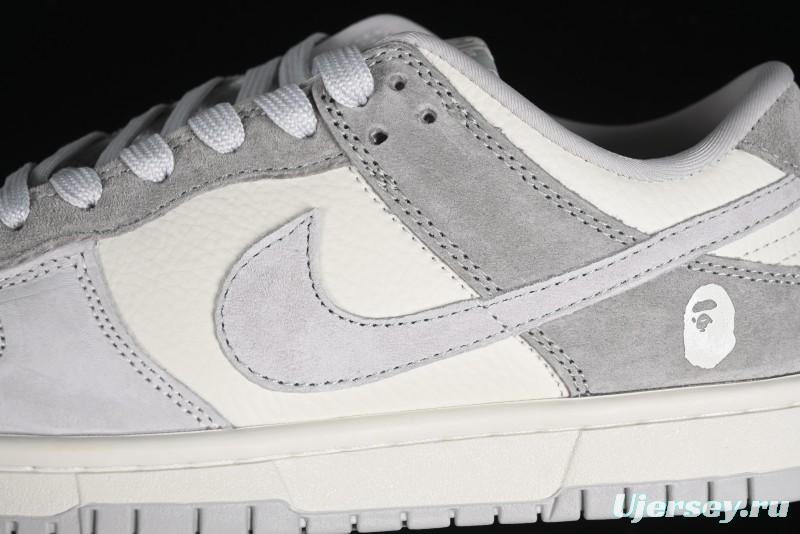 Nike SB Dunk Low BAPE Collaboration - Grey Pig 8th Anniversary Custom Low-Top Casual Skate Shoes - CH6336-226