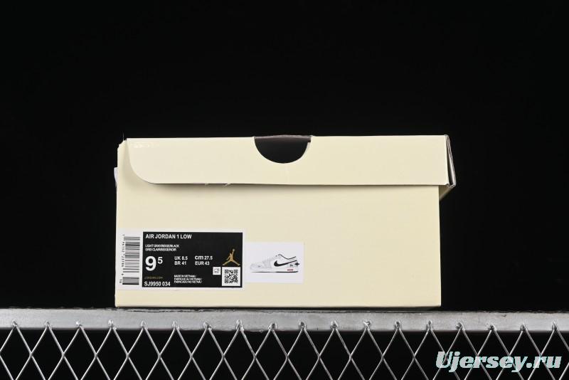 Nike Air Jordan 1 Low Stussy Collaboration - Grey Black Red Label Retro Basketball Shoes - SJ9950-034