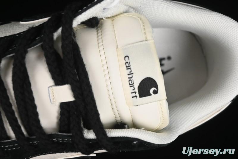 Nike SB Dunk Low Carhartt Collaboration - Off White Black Swoosh Anniversary Custom Low-Top Casual Skate Shoes - SJ1089-005