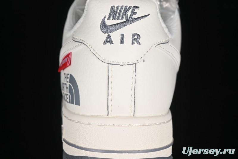 Nike Air Force 1 '07 Low Supreme The North Face Collaboration - Beige Grey Low-Top Casual Sneakers - XZ1996-710
