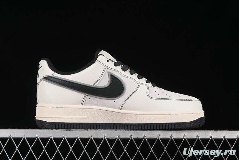 Nike Air Force 1 '07 Low Supreme Collaboration - Beige Grey Pigskin Low-Top Casual Sneakers - XZ6188-018