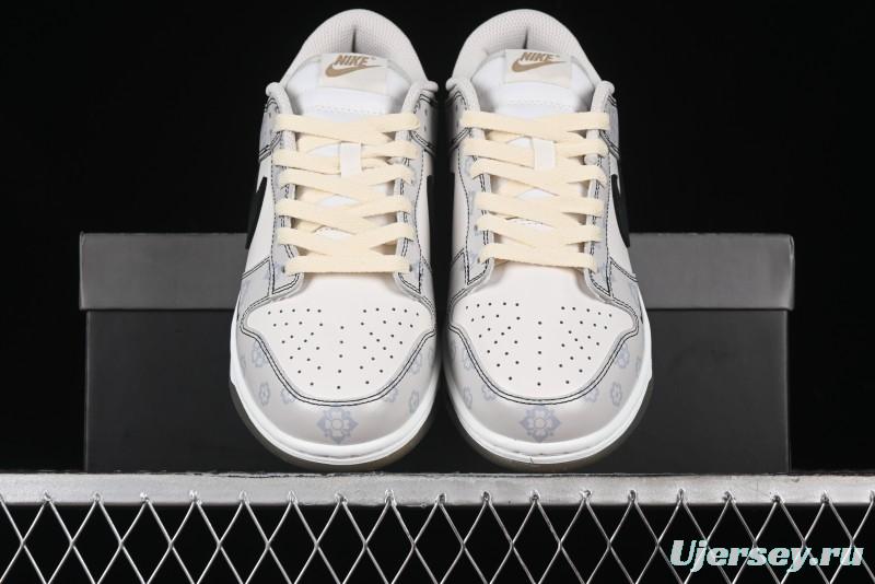 Nike Dunk Low Retro Casual Sneakers with Ancient Tang Print Design - FJ4188-001