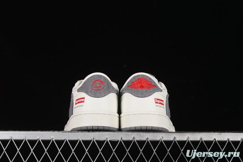 Nike Travis Scott x Fragment Design x Air Jordan 1 Low OG SP AJ1 Supreme Balenciaga Collaboration - JH6088-6