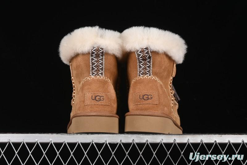 UGG Classic Mini Alpine Genuine Leather Warm and Versatile Snow Boots - 1158251