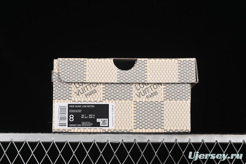Nike SB Dunk Low LV Collaboration - Light Blue Denim Print Anniversary High-End Custom Low-Top Casual Skate Shoes - XB3802-359