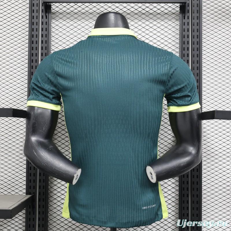 Player Version 25/26 FC Barcelona Dark Green with Neon Yellow Trim Jersey