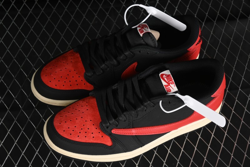 Nike Travis Scott x Air Jordan 1 Low OG AJ1 Reverse Swoosh Sneakers - DM7866-061