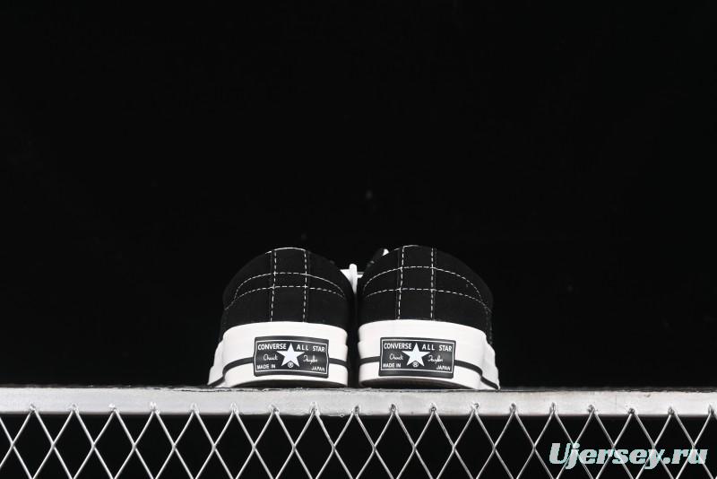 Converse One Star J Vtg Suede Low-Top Casual Sneakers in Retro Black and White - M.C3