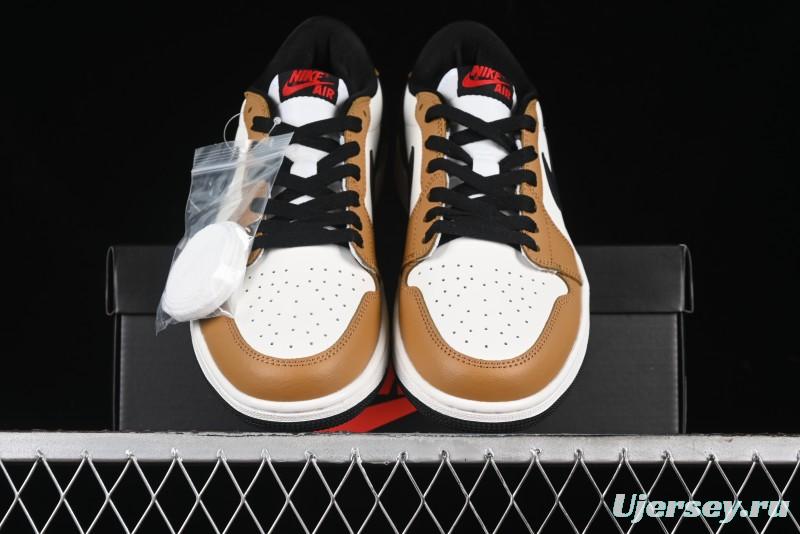 Nike Air Jordan 1 Low OG AJ1 Black Brown Low-Top Lifestyle Basketball Shoes - CZ0790-107