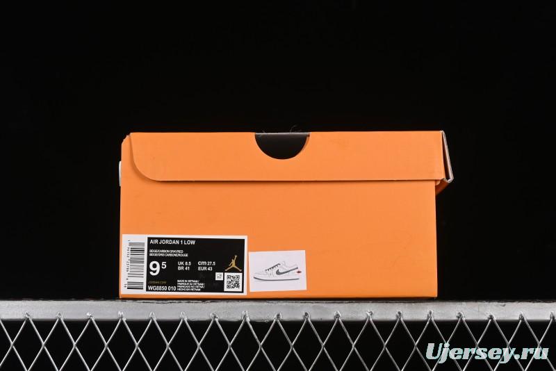 Nike Air Jordan 1 Low LV Collaboration Print Off-White Retro Basketball Shoes - WG8850-010