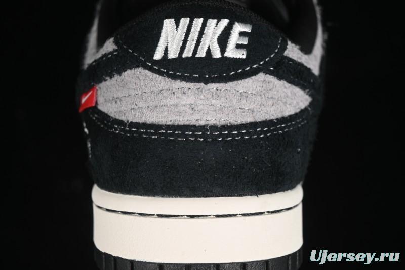 Nike SB Dunk Low Stussy Series - Grey Black with Black Swoosh Anniversary Custom Low-Top Casual Skate Shoes - MM1089-028