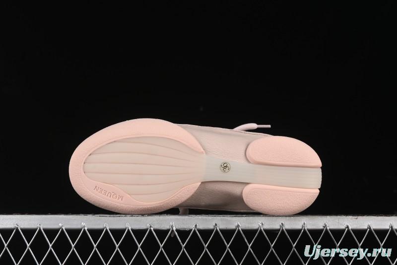 Alexander McQueen Flexion Retro Sneakers in Pink with Anatomical Design and Split Sole - 2024s