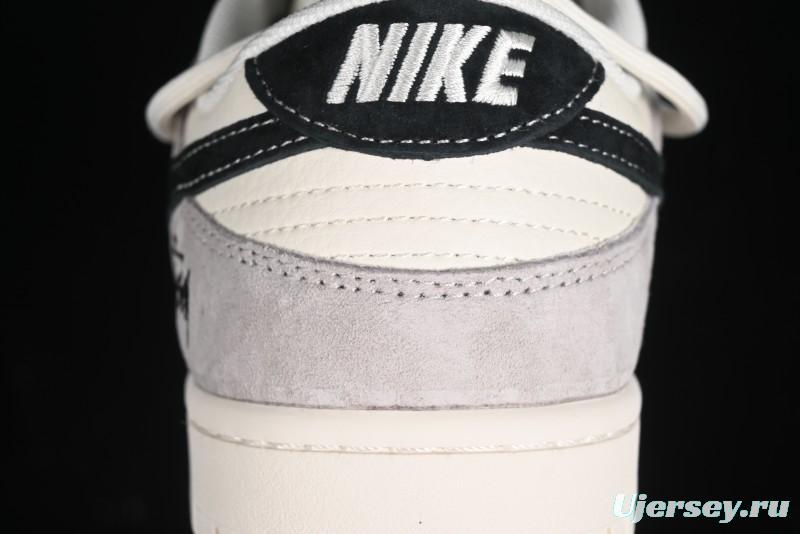 Nike SB Dunk Low Stussy Bandana Black Swoosh Anniversary Custom Low-Top Casual Skate Shoes - SJ2068-306
