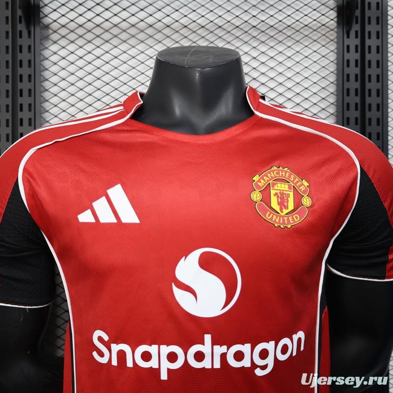Player Version 25/26 Manchester United Home Jersey