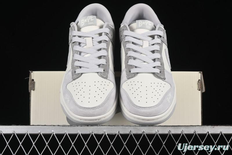 Nike SB Dunk Low BAPE Collaboration - Grey Pig 8th Anniversary Custom Low-Top Casual Skate Shoes - CH6336-226