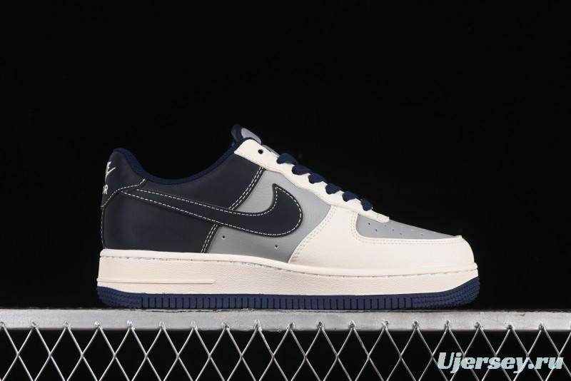 Nike Air Force 1 '07 Low Bape Collaboration - Deep Blue Grey Low-Top Casual Sneakers BB6566-206