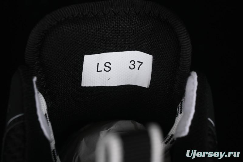 Dior Chrono Round Toe Lace-Up Lifestyle Casual Running Sneakers - 6865 WHITE BLACK