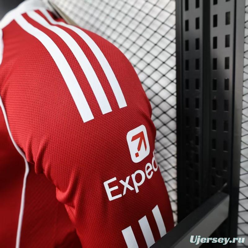 Player Version 25/26 LIverpool Home Long Sleeve Jersey