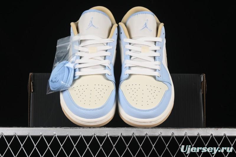 Nike Air Jordan 1 Low OG AJ1 Retro Basketball Shoes in White and Brown - HQ4186-111