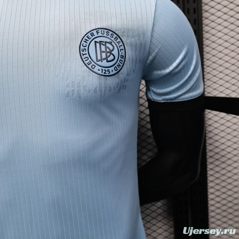 Player Version 2025 Germany 125Th Anniversary Light Blue with Adidas Retro Design Jersey