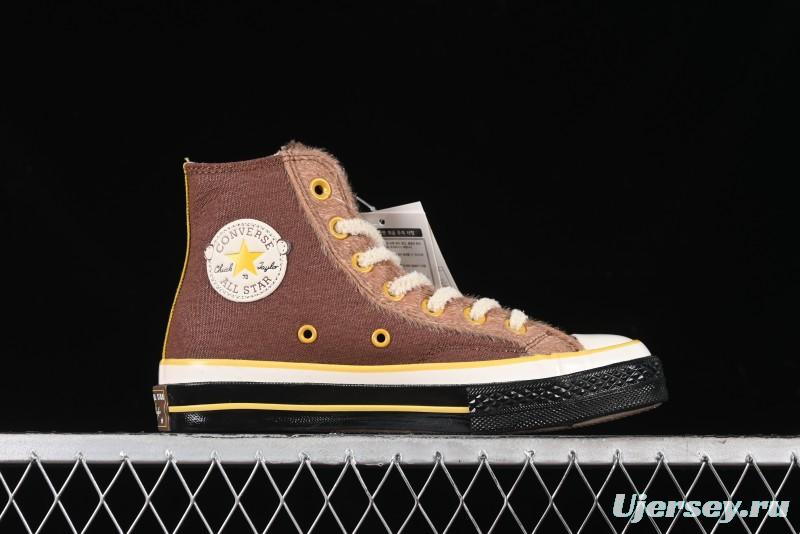 Converse Zoo Happy Pets Series High-Top Fleece-Lined Casual Sneakers with Animal-Themed Design - A12767C