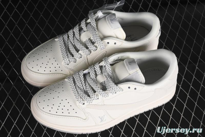 Nike Travis Scott x Fragment Design x Air Jordan 1 Low OG SP AJ1 LV Collaboration - XZ1268-002