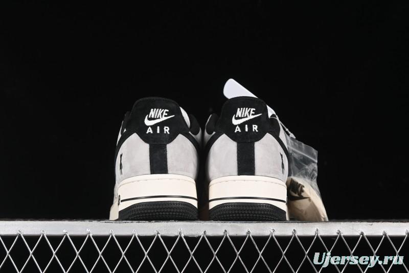 Nike Air Force 1 '07 Low Violent Bear Collaboration - Grey Black Print Low-Top Casual Sneakers - SJ9188-002