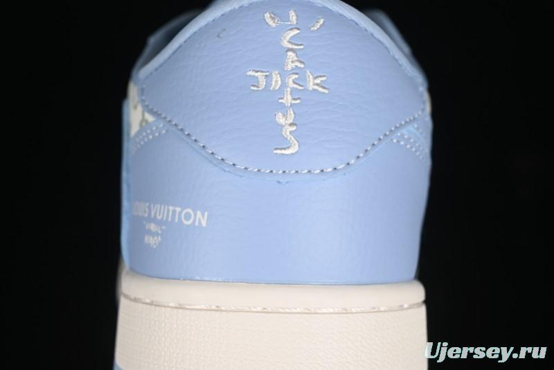 Nike Travis Scott x Fragment Design x Air Jordan 1 Low OG SP AJ1 University Blue - LX1988-104