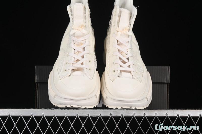 Converse Lifestyle Run Star Legacy Platform High Top Canvas Shoes with Mini Bow and Lace Trim - A10027C