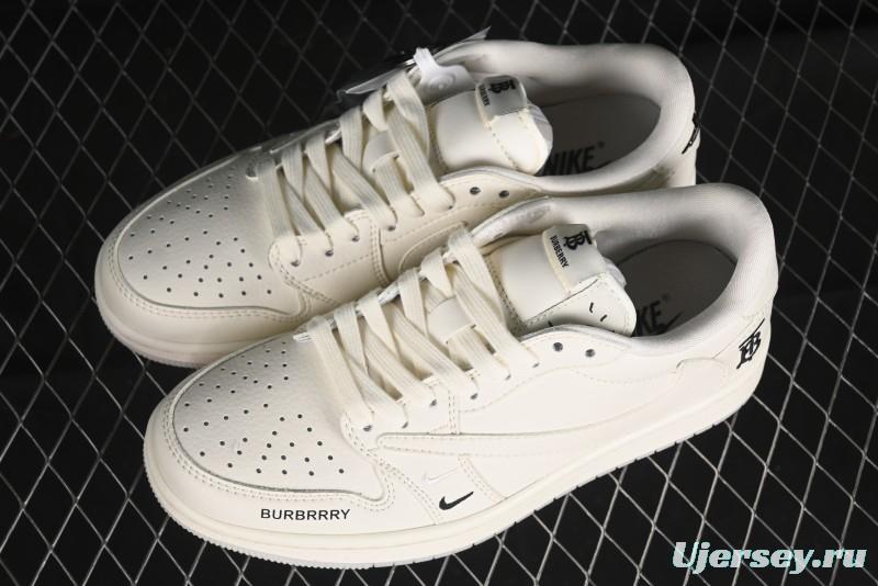 Nike Travis Scott x Fragment Design x Air Jordan 1 Low OG SP AJ1 Burberry Collaboration - BB6588-313