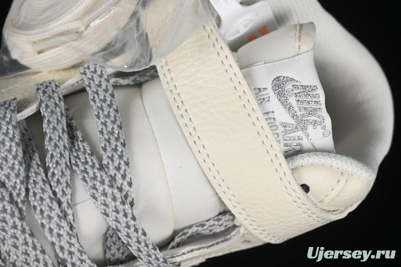 Nike Air Force 1 '07 Mid Casual Sneakers in Light Grey with 3M Reflective Details and Crystal Outsole - XL0236-232