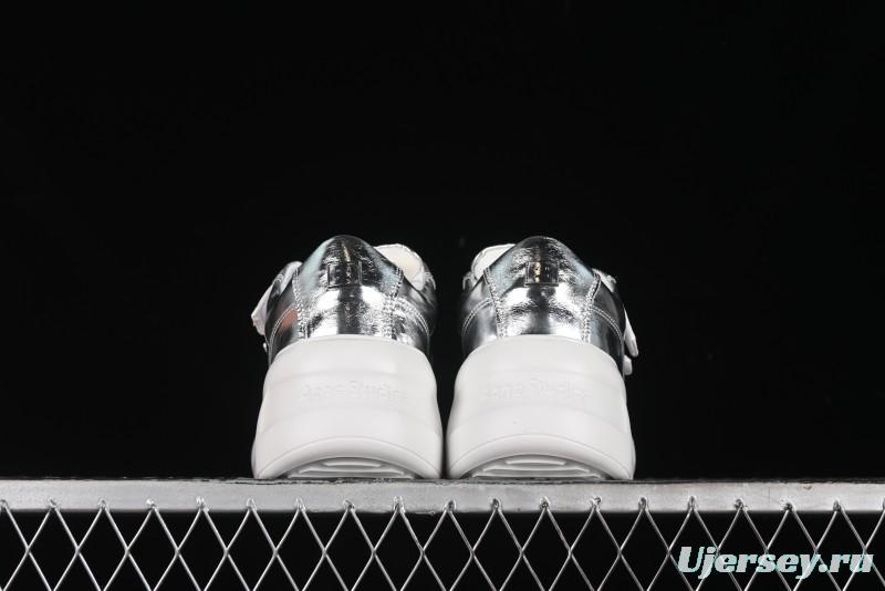 Acne Studios Retro Velcro Women's Casual Shoes Silver - G.E5