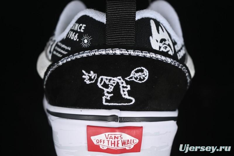Vans HIRONO x Vans Knu Skool Bubble Mart Xiao Ye Graffiti Low-Top Casual Skate Shoes - VN0009QWFGI