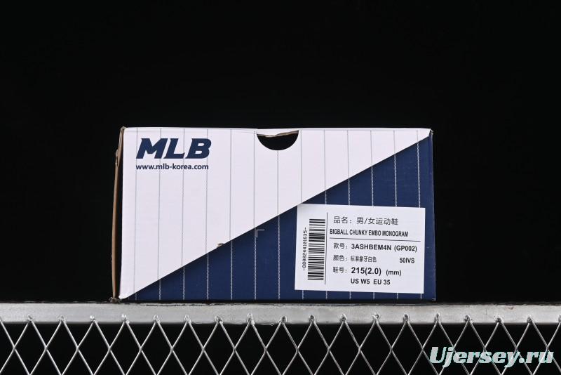 New York Yankees MLB Bigball Chunky Embo Monogram Thick Sole Sandals - 3ASHBEM4N50IVS